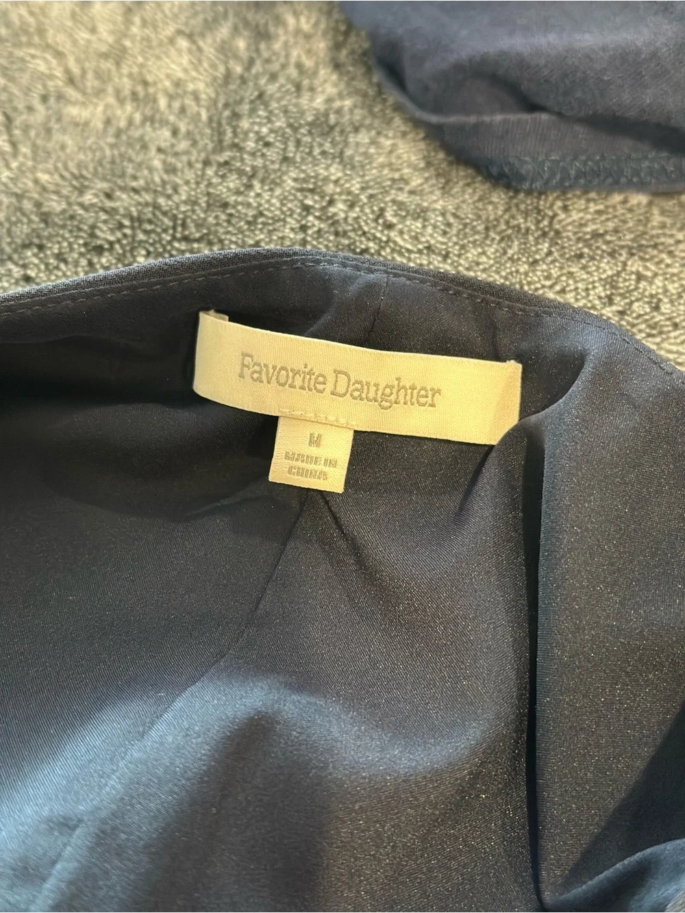 Favorite Daughter M navy button up cropped vest